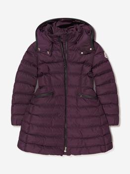 推荐Moncler Purple Girls Down Padded Charpal Long Coat商品