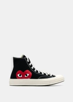 推荐Comme des Garçons Play Black Converse Red Heart Chuck 70 Sneakers商品
