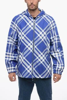 Burberry | Burberry Check Print Hooded Windbreaker,商家stork,价格¥11126