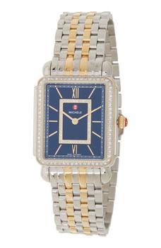 Michele | Women's Deco Two Tone Diamond Embellished Bracelet Watch, 20mm x 43mm - 0.52 ctw商品图片,5.8折