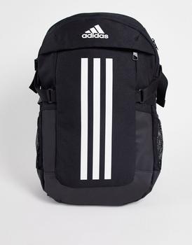 阿迪达斯包, Adidas | adidas Training 3 Stripe backpack in black商品图片 