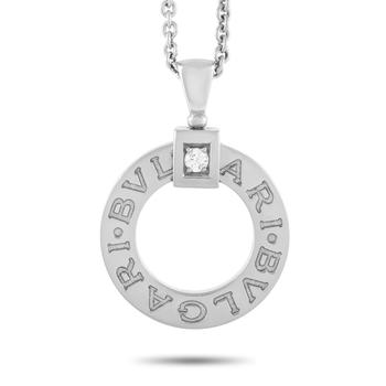 bvlgari项链, [二手商品] BVLGARI | Bvlgari 18K White Gold Diamond Pendant Necklace商品图片 5.9折