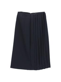 推荐Raf Simons Asymmetrical Pleated Midi Skirt商品
