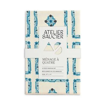 ATELIER SAUCIER | Elza Handkerchief Napkins, Set of 4,商家Bloomingdale's,价格¥648