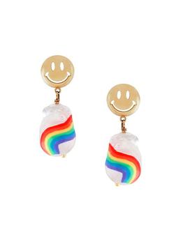 商品Martha Calvo | Over The Rainbow Goldtone & Baroque Pearl Drop Earrings,商家Saks Fifth Avenue,价格¥1482图片