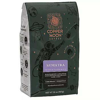 商品Copper Moon Coffee | Copper Moon Coffee Whole Bean Blend, Sumatra (32 oz.),商家Sam's Club,价格¥121图片