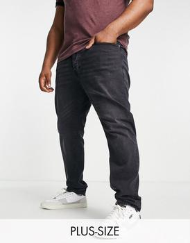 推荐Topman big stretch slim jeans in washed black商品