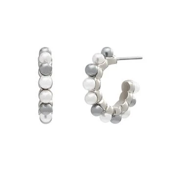 Coach | Imitation Pearl Mixed Huggie Earrings,商家Macy's,价格¥554