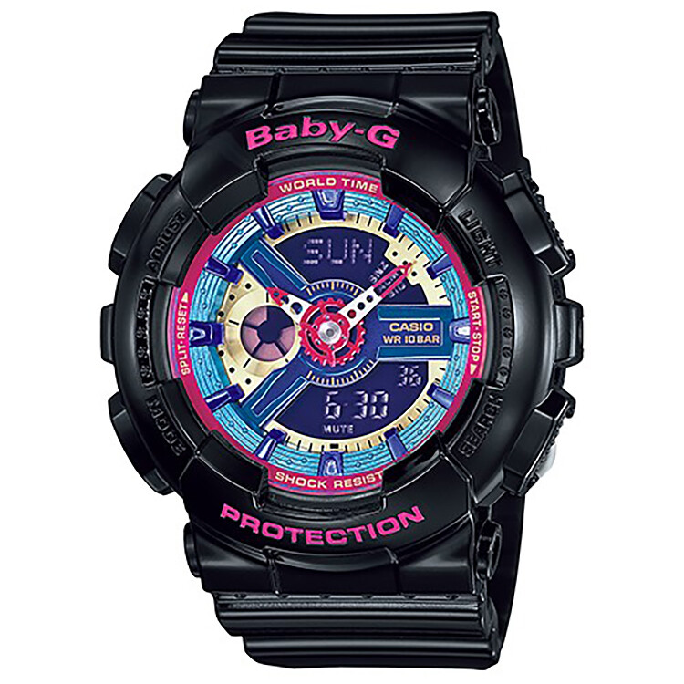 推荐卡西欧（CASIO）手表 BABY G-SHOCK系列女士运动手表 BA-112-1A-玫黑拼色-BA-112-1A商品