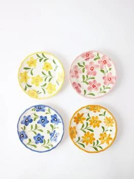 Les Ottomans | Set of four hand-painted ceramic side plates,商家MATCHES,价格¥1517