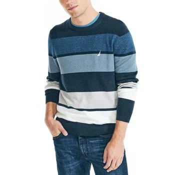 推荐Nautica Mens Striped Crewneck Pullover Sweater商品