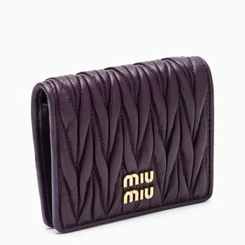 推荐Purple Nappa leather quilted wallet商品