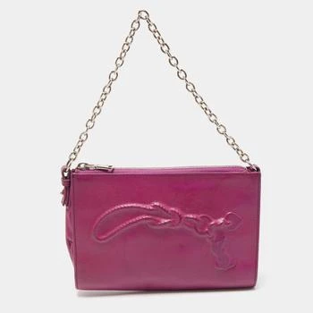 [二手商品] Yves Saint Laurent | Yves Saint Laurent Purple Leather Mini Charms Clutch Bag 满$601减$60, $600以内享9折, 满1件减$100, 满减