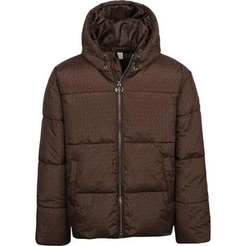 推荐Logo padded jacket in brown商品