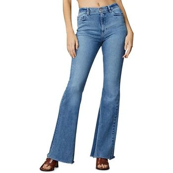 推荐DL1961 Womens Rachel Raw Hem Ultra High Rise Flare Jeans商品