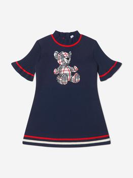 推荐Burberry Navy Girls Wool Knitted Avrile Bear Dress商品