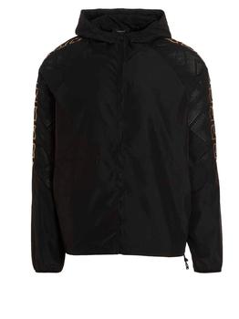 Versace | Versace La Greca Detailed Zip-Up Hooded Jacket商品图片,5.2折起