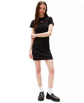 Tommy Jeans | Women's Script Logo Ribbed Mini Dress,商家Macy's,价格¥204