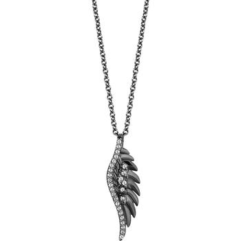 Macy's | 沉睡魔咒玛琳菲森 翅膀钻石纯银项链(0.1克拉)商品图片,2.8折, 独家减免邮费
