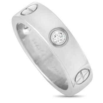 美国卡地亚戒指, [二手商品] Cartier | Cartier LOVE 18K White Gold 3 Diamond Band Ring商品图片 7.3折