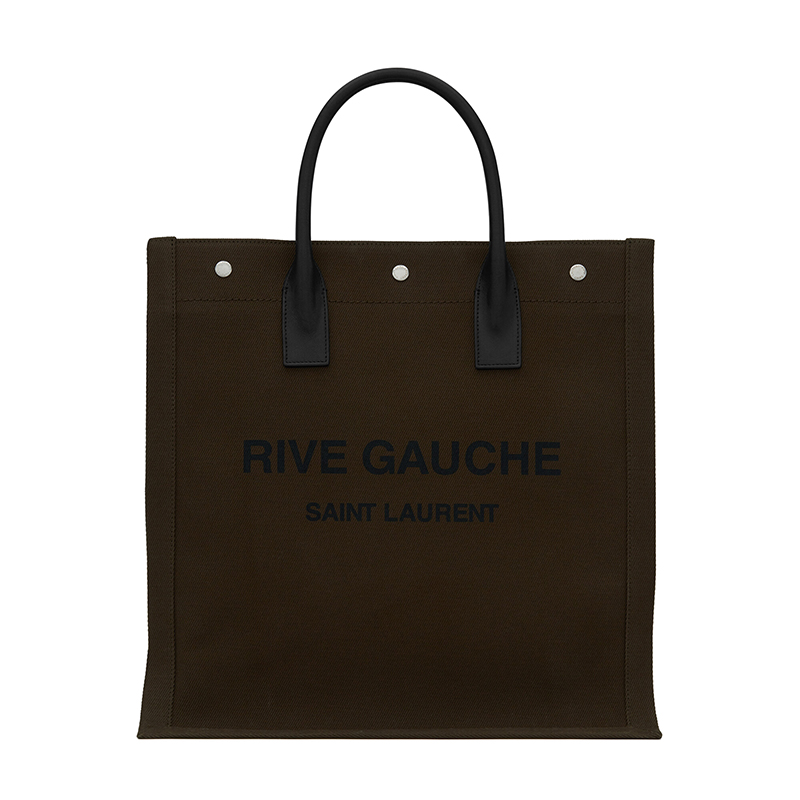 圣罗兰反转巴黎手提包, Yves Saint Laurent |  SAINT LAURENT PARIS/圣罗兰 YSL RIVE GAUCHE N / S系列 男女通用卡其色印花帆布ysl刻花按扣手提斜挎单肩包63253996N9E2463商品图片 7.5折×额外9.5折, 包邮包税, 额外九五折