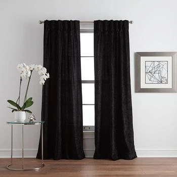 DKNY | Classic Chenille 96" x 32" Inverted Pleat With Button Curtain Panel, Pair,商家Bloomingdale's,价格¥1062