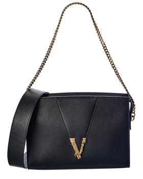 Versace | Versace Virtus Leather Shoulder Bag商品图片,7.9折