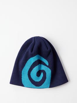 推荐Swirl wool-blend beanie hat商品