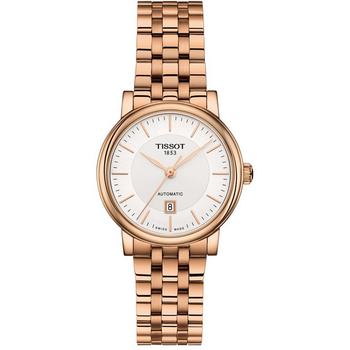 女士tissot automatic, Tissot | Women's Swiss Automatic Carson T-Classic Rose Gold-Tone Stainless Steel Bracelet Watch 30mm商品图片 
