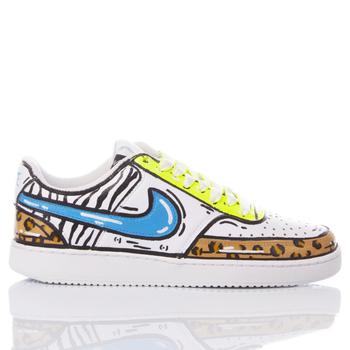 推荐Nike Womens Multicolor Leather Sneakers商品