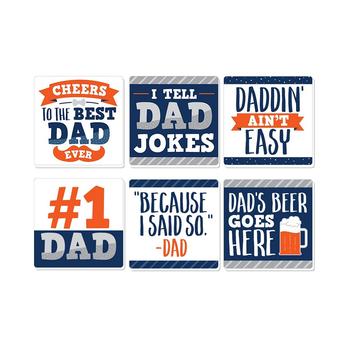 商品Big Dot of Happiness | Happy Father's Day - Funny We Love Dad Party Decorations - Drink Coasters - Set of 6,商家Macy's,价格¥109图片