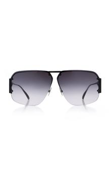 推荐Bottega Veneta - Women's Pilot Metal Sunglasses - Black - OS - Moda Operandi商品