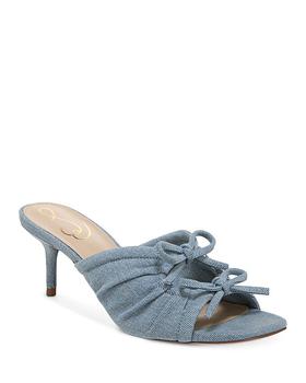 商品Sam Edelman | Women's Pia Square Toe Double Bow Mid Heel Sandals,商家Bloomingdale's,价格¥537图片