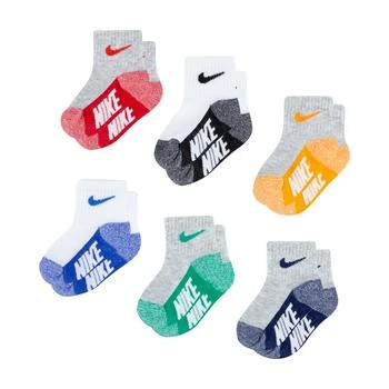 NIKE | Baby and Toddler Boys or Girls Multi Logo Socks, Pack of 6,商家Macy's,价格¥113