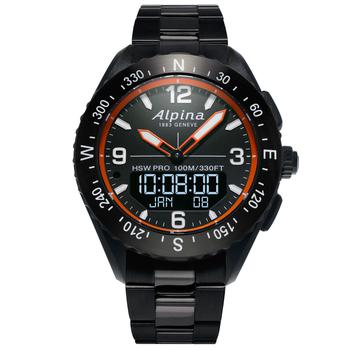 商品Alpina | Alpina Men's Smartwatch - AlpinerX HSW Black Dial | AL-283LBO5AQ6B,商家My Gift Stop,价格¥5626图片