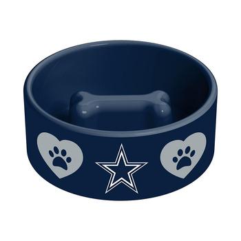 商品Dallas Cowboys Team Color Pet Bowl with Bone图片