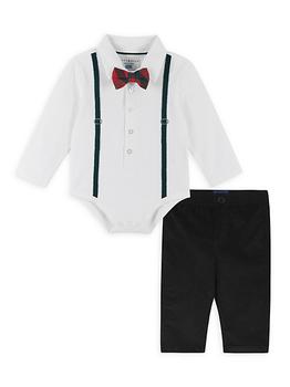 Andy & Evan | Baby Boy's Holiday Suspender Shirtzie & Pants Two-Piece Set商品图片,