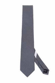 推荐Salvatore Ferragamo Gancini print silk tie商品