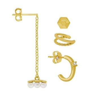And Now This | 18K Gold Plated Four Piece Single Earring Set,商家Macy's,价格¥372
