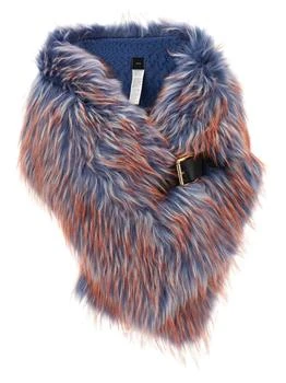 Pinko Faux-Fur Buckle Detailed Scarf