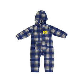 Colosseum | Infant Boys and Girls Navy, Gray Michigan Wolverines Farays Plaid Full-Zip Hoodie Jumper商品图片,