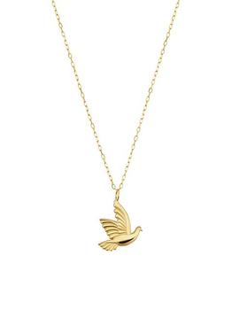 商品Oradina | 14K Yellow Gold Freedom Dove Necklace,商家Saks Fifth Avenue,价格¥1156图片