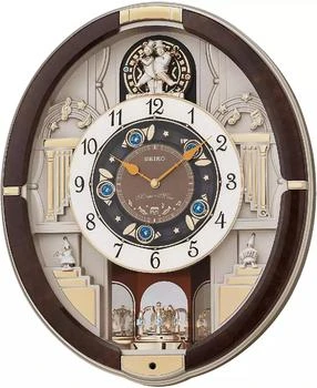 Seiko | Melodies in Motion Wood-Tone Wall Clock,商家Macy's,价格¥2132