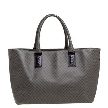 [二手商品] Bottega Veneta | Bottega Veneta Grey/Black PVC and Leather Marco Polo Tote商品图片,3.4折, 满1件减$100, 满减