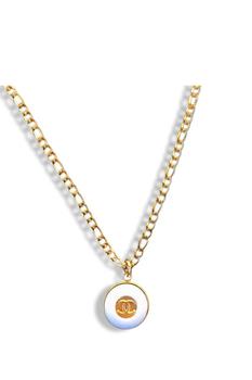 推荐Chanel Gold White Button Necklace with Logo商品