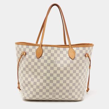 lv neverfull, [二手商品] Louis Vuitton | Louis Vuitton Damier Azur Canvas Neverfull MM Bag商品图片 7.5折