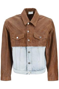 商品VTMNTS | Convertible Leather And Denim Jacket,商家Wanan Luxury,价格¥13305图片