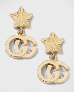 Gucci | 18k Yellow Gold Running G Star Earrings商品图片,