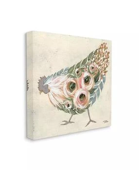 Stupell Industries | Vintage-Like Farm Chicken Pink Floral Body Art, 17" x 17",商家Macy's,价格¥397