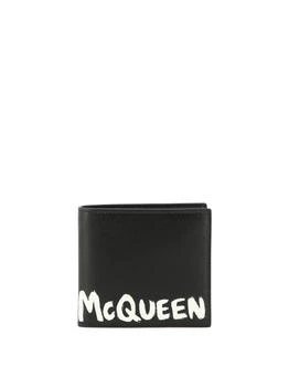 Alexander McQueen | Mcqueen Graffiti Wallets & Card Holders Black,商家Wanan Luxury,价格¥1238